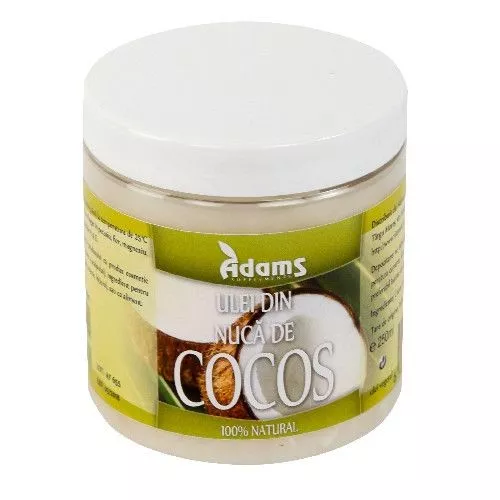ADAMS ULEI DIN NUCA DE COCOS 250 ML, [],axafarm.ro