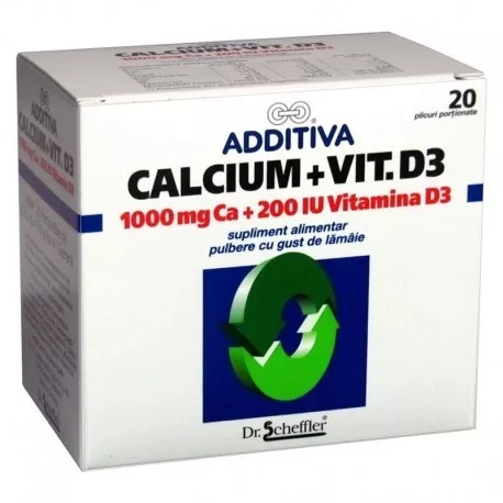 ADDITIVA CALCIU +D3 20PL, [],axafarm.ro