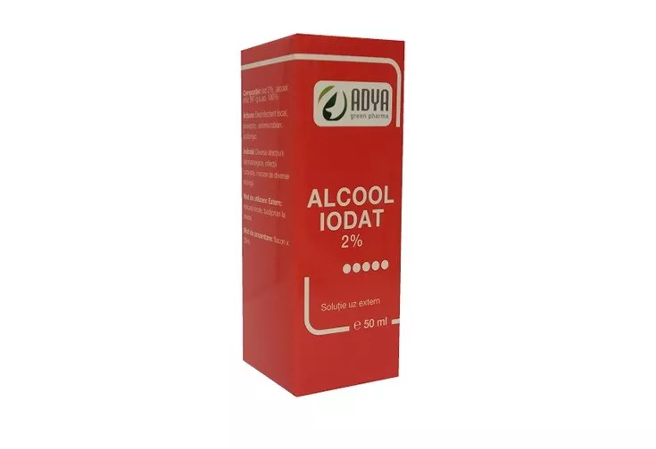 ADYA ALCOOL IODAT 2% 50ML, [],axafarm.ro