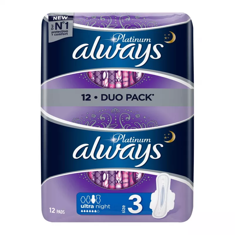 ALWAYS PLATINIUM NIGHT DUO X 12BUC, [],axafarm.ro
