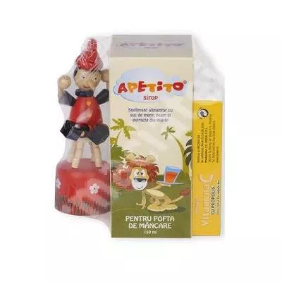 APETITO SIROP 150ML + VITAMINA C PROPOLIS 20CP CADOU, [],axafarm.ro
