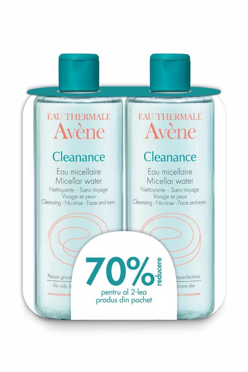 AVENE PROMO CLEANANCE APA MICELARA 400 ML+ 70% RED LA AL DOILEA PRODUS, [],axafarm.ro