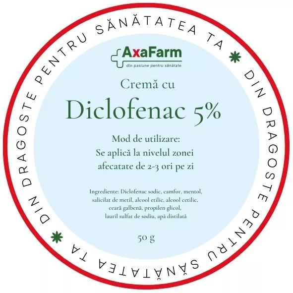 AXA DICLOFENAC 5% CREMA 50G, [],axafarm.ro