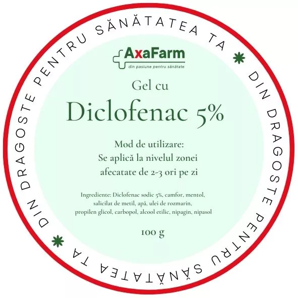 AXA DICLOFENAC 5% GEL 100G, [],axafarm.ro