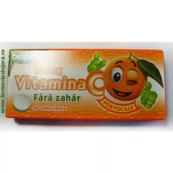 BIOEEL VITAMINA C COPII AROMA PORTOCALA 100 MG X 20 COMP., [],axafarm.ro
