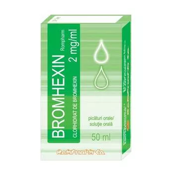 BROMHEXIN ROMPHARM 2mg/ml x 1, [],axafarm.ro