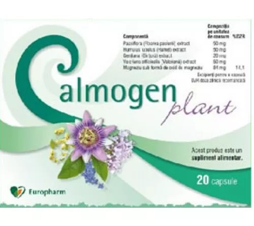 CALMOGEN PLANT 20CAPS EUROPHARM S.A. CUTIE, [],axafarm.ro