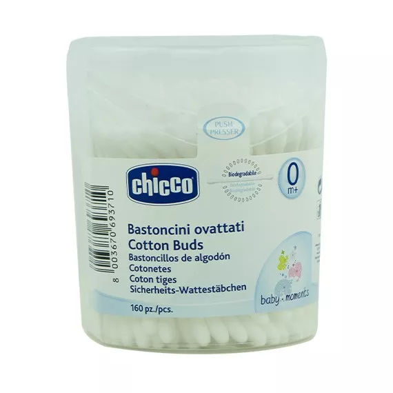 CHICCO BETISOARE VATA BUMBAC 160BUC, [],axafarm.ro