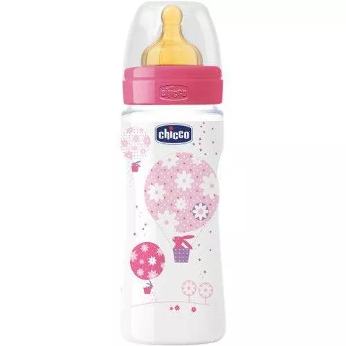 CHICCO BIBERON 330 ML UNISEX TETINA LATEX 4 LUNI +, [],axafarm.ro
