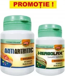 COSMOPHARM PROMO ANTIARTRITIC 30CAPS + HERBOLAX 10TB, [],axafarm.ro