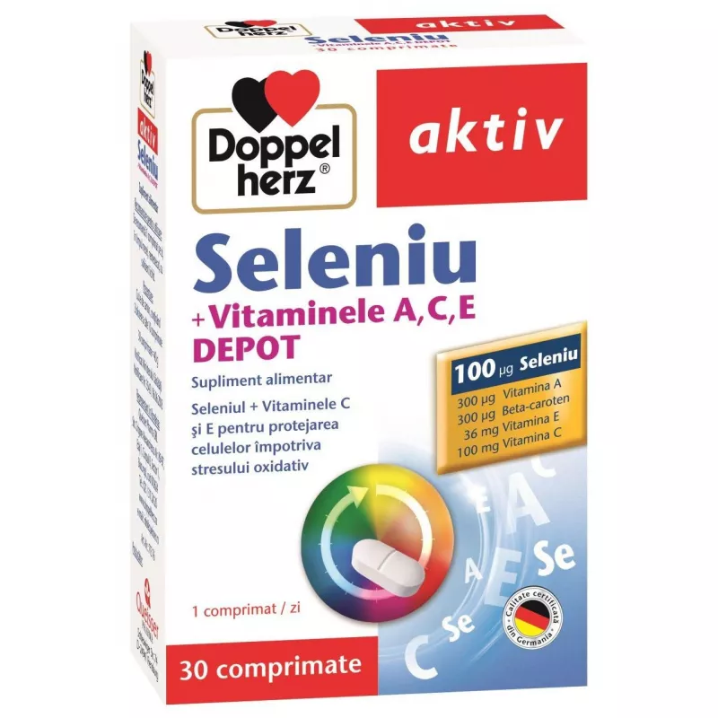 DOPPELHERTZ AKTIV SELENIU+VIT A+C+E x 30 cpr, [],axafarm.ro