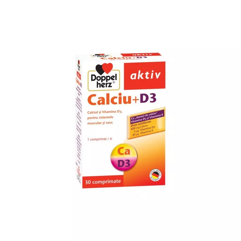 DOPPELHERZ AKTIV CA+VIT D3 30 CP, [],axafarm.ro