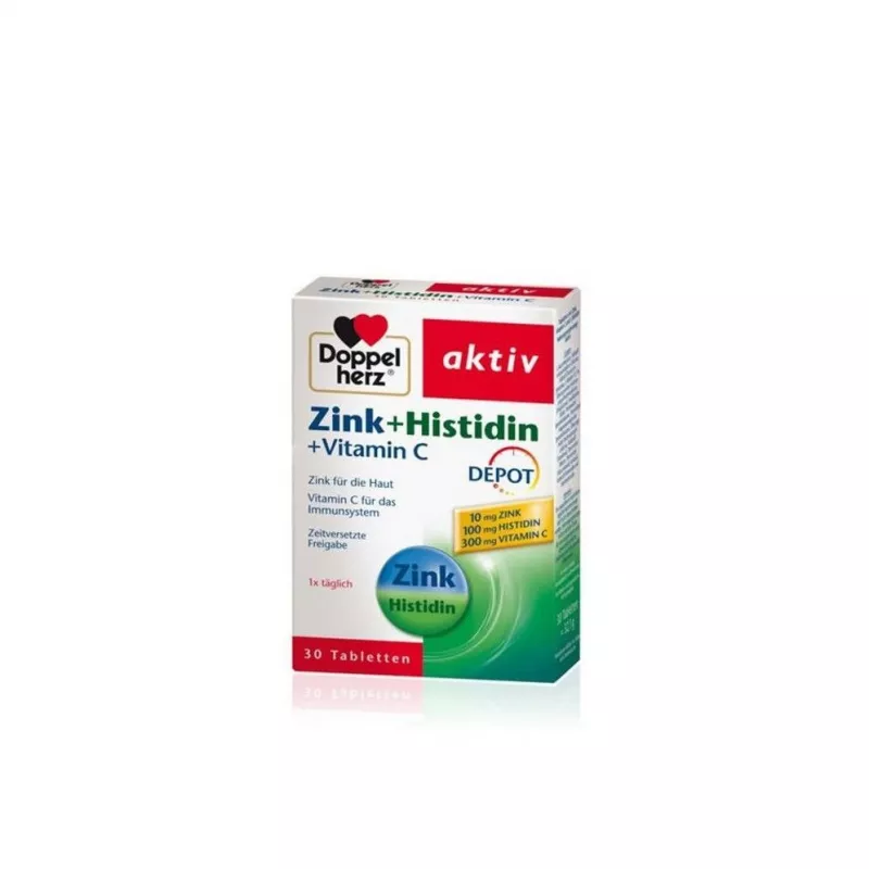 DOPPELHERZ AKTIV ZINC HISTIDINA VIT C 30CP, [],axafarm.ro