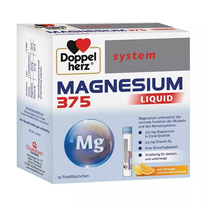 DOPPELHERZ SYSTEM MAGNEZIU 375MG 10 FL, [],axafarm.ro