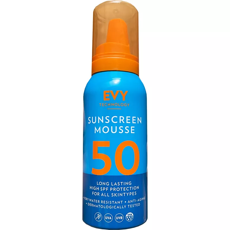 EVY TECHNOLOGY SUNSCREEN MOUSSE SPF 50 FACE AND BODY, 100 mL, [],axafarm.ro