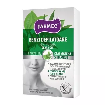 FARMEC BENZI DEPILATOARE FATA CEARA GEL, [],axafarm.ro