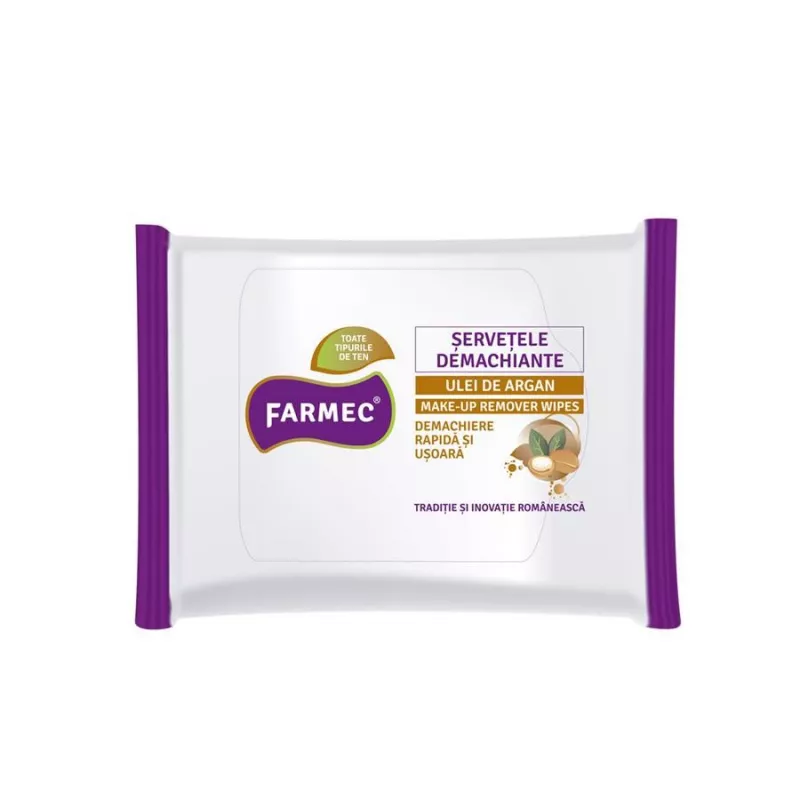 FARMEC SERVETELE DEMACHIANTE ARGAN, [],axafarm.ro