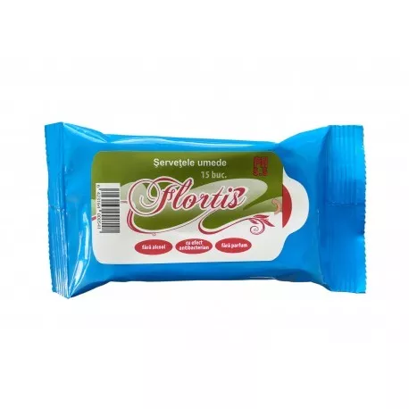 FLORTIS SERVETELE UMEDE 15BUC, [],axafarm.ro