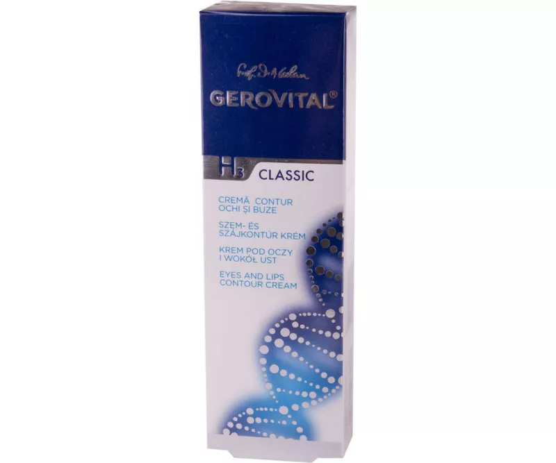 GEROVITAL H3 CLASSIC CREMA CONTUR OCHI SI BUZE 15 ML, [],axafarm.ro