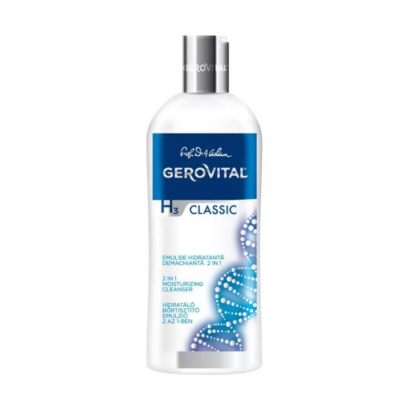 GEROVITAL H3 CLASSIC EMULSIE HIDRATANTA DEMACHIANTA 2 IN 1, [],axafarm.ro