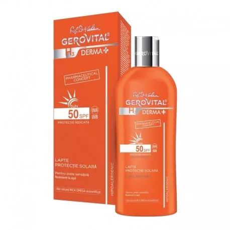 GEROVITAL H3 DERMA+ SUN LOTIUNE PROTECTIE SOLARA SPF 50 200 ML, [],axafarm.ro