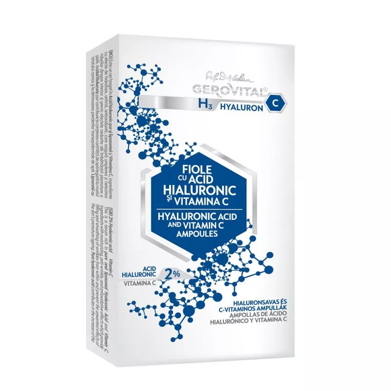 GEROVITAL H3 HYALURON C FIOLE ACID HIALURONIC + VITAMINA C 10FIOLE, [],axafarm.ro