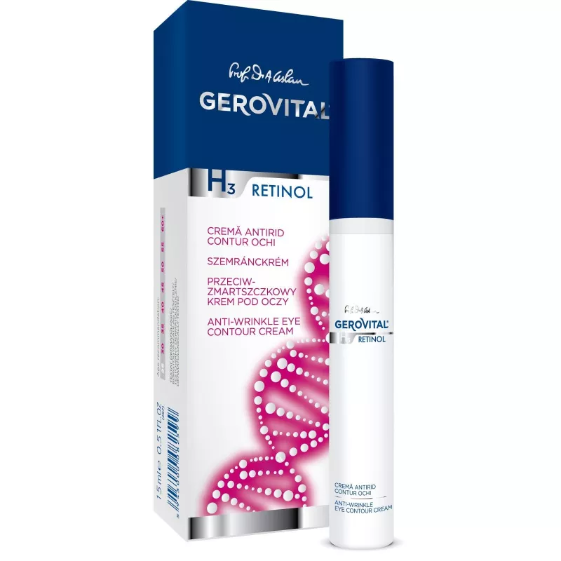 GEROVITAL H3 RETINOL CREMA ANTIRID CONTUR OCHI 15ML, [],axafarm.ro