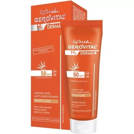 GEROVITAL SUN CREMA ANTIIMBATRANIRE FATA - TENTA AURIE, [],axafarm.ro