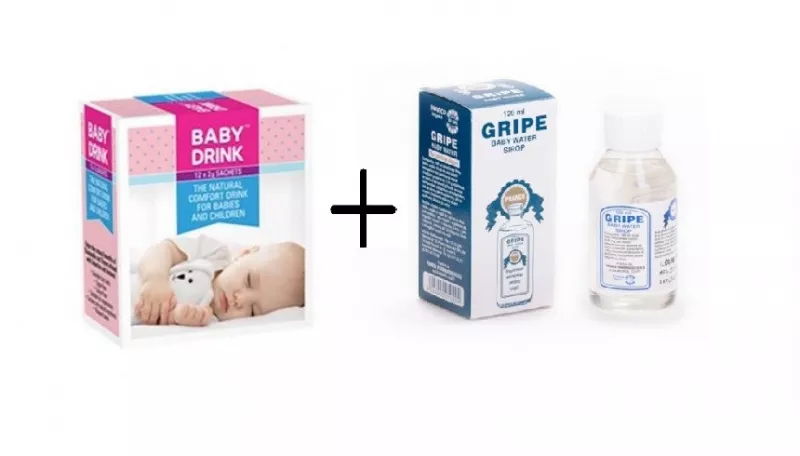 GRIPE BABY WATER*120 ML+BABY DRINK*12 PLICURI PROMO, [],axafarm.ro