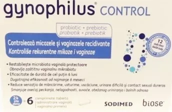 GYNOPHILLUS CONTROL 6 CPR VAGINALE, [],axafarm.ro