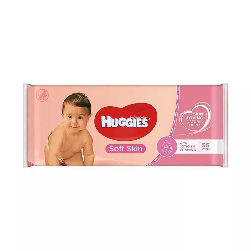 HUGGIES SOFT SERVETELE UMEDE 56BUC, [],axafarm.ro