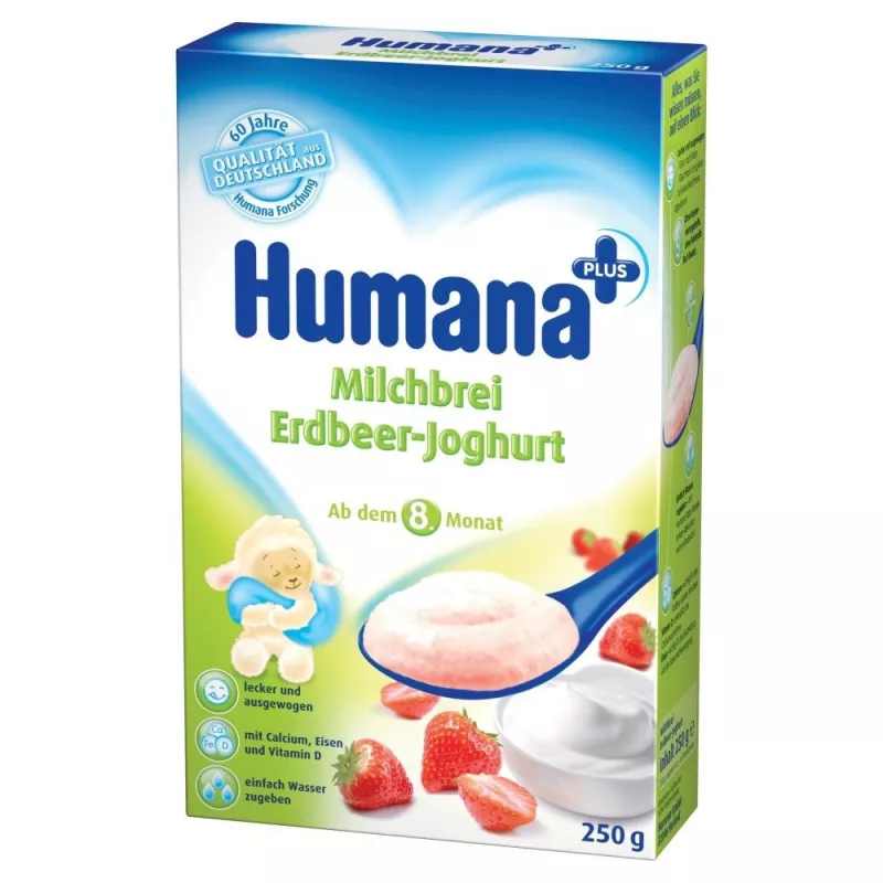 HUMANA CEREALE CAPSUNI CU IAURT 250GR, [],axafarm.ro