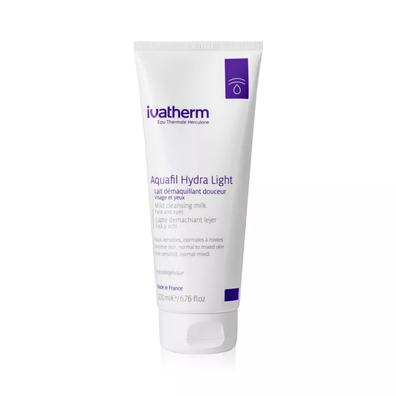 IVATHERM AQUAFIL LIGHT LAPTE DEMACHIANT PTR FATA SI OCHI 200ML, [],axafarm.ro