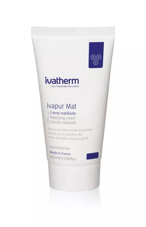 IVATHERM IVAPUR MAT CREMA MATIFIANTA PIELE SENSIBILA SI GRASA 40 ML, [],axafarm.ro