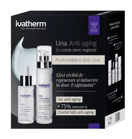 IVATHERM PACHET UNA ANTI-ANGING-SER ANTI-AGING 30ML PLUS CREMA FATA ANTI-AGING 50 ML CADOU, [],axafarm.ro