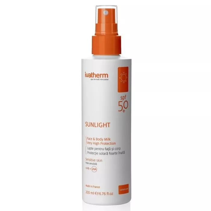 IVATHERM SUNLIGHT LAPTE SPF 50+ ADULTI 200ML, [],axafarm.ro