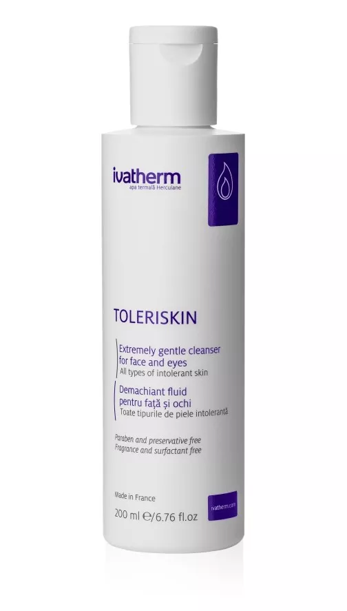 IVATHERM TOLERISKIN DEMACHIANT FATA SI OCHI 200ML, [],axafarm.ro