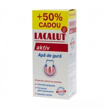 LACALUT AKTIV APA DE GURA 300ML+50%CADOU, [],axafarm.ro