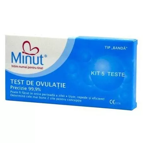 MINUT KIT TEST OVULATIE 5BUC + TEST SARCINA TIP BANDA, [],axafarm.ro