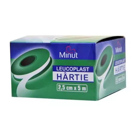 MINUT LEUCOPLAST HARTIE 2.5CMx5M, [],axafarm.ro