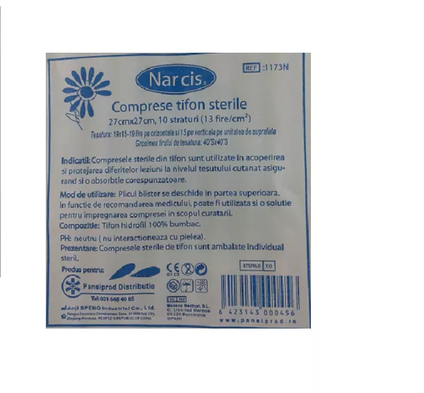 NARCIS COMPRESE STERILE 27/27CM, [],axafarm.ro