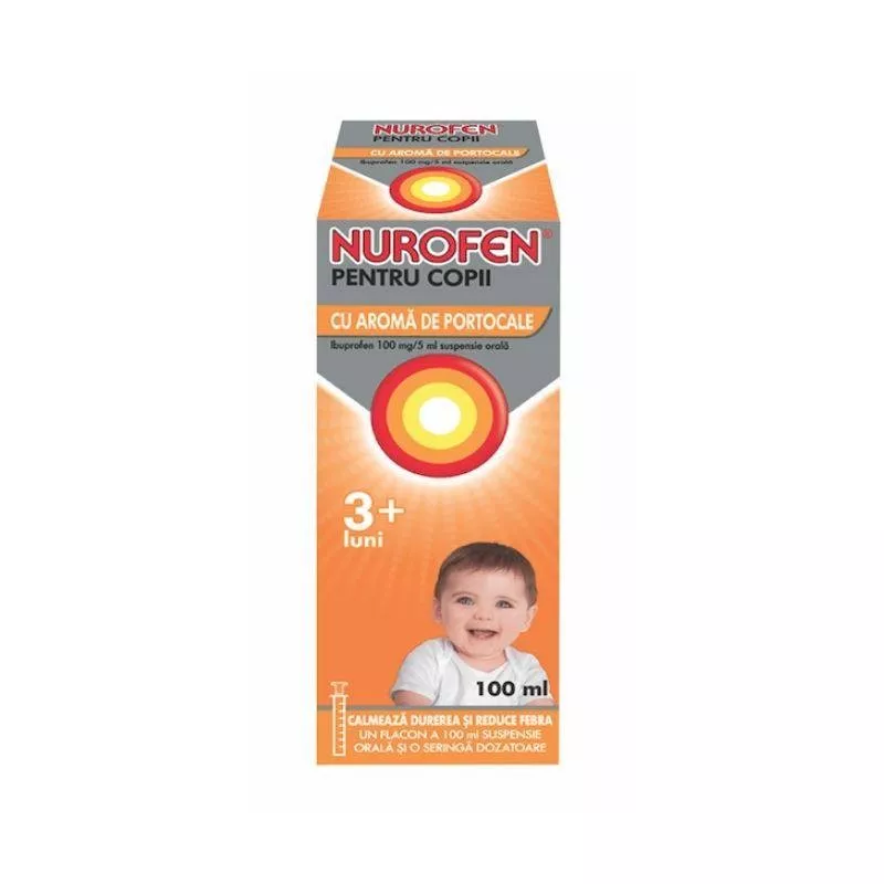 NUROFEN PENTRU COPII CU AROMA DE PORTOCALE x 1, [],axafarm.ro
