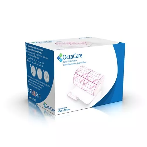 OCTACARE BANDA  ADEZIVA SUPORT ELASTIC 10CM X 10M, [],axafarm.ro