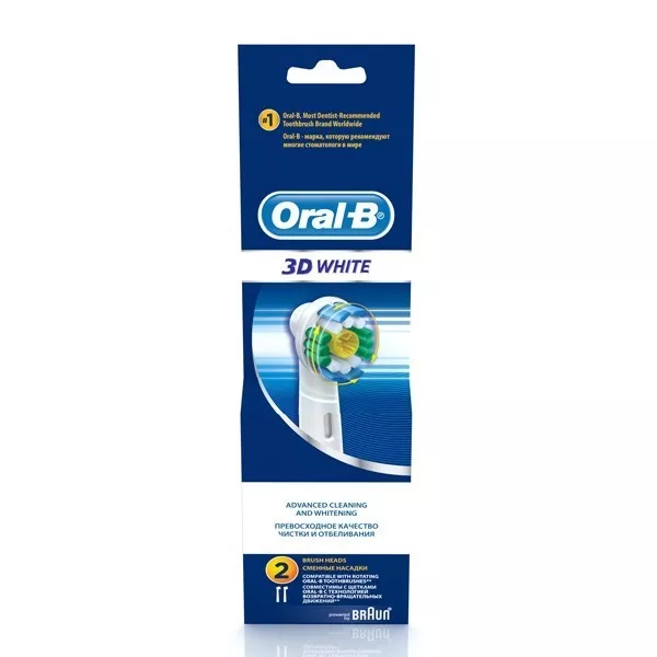 ORAL B REZERVE PERIUTA DE DINTI ELECTRICA 3D WHITE 2BUC, [],axafarm.ro