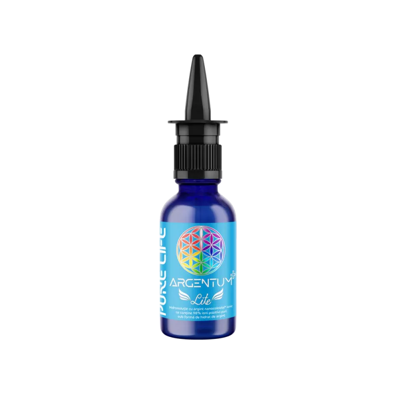 PURE LIFE  ARGENTUM+ LITE 5PPM PULVERIZATOR NAZAL 30ML, [],axafarm.ro