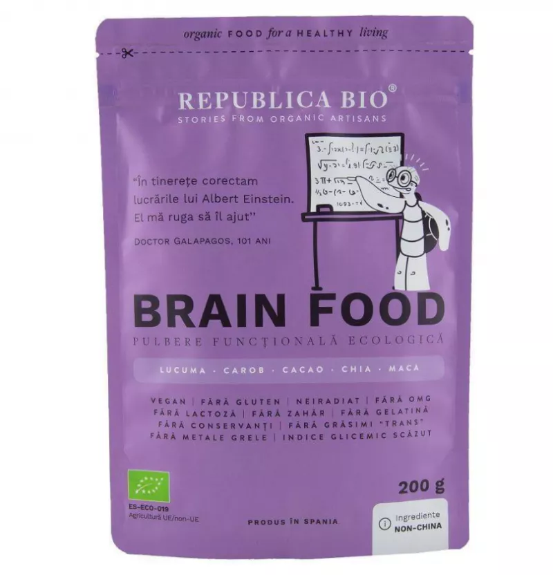 REPUBLICA BIO BRAIN FOOD, PULBERE FUNCTIONALA ECOLOGICA 200G, [],axafarm.ro