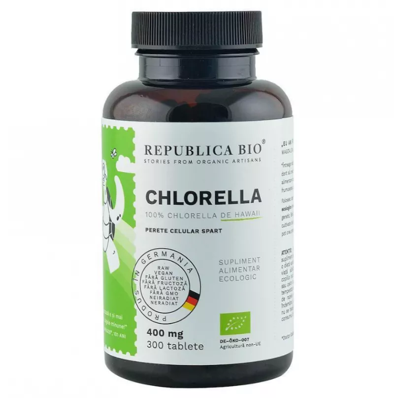 REPUBLICA BIO CHLORELLA ECOLOGICA 300 TABLETE, [],axafarm.ro