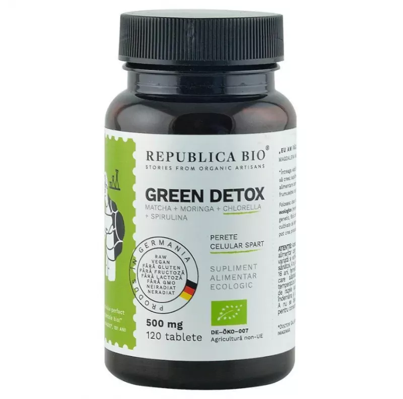 REPUBLICA BIO GREEN DETOX ECOLOGIC 120 TABLETE, [],axafarm.ro
