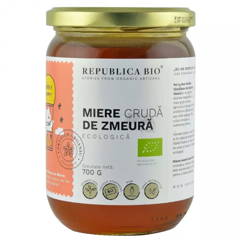 REPUBLICA BIO MIERE DE ZMEURA ECOLOGICA 700G, [],axafarm.ro
