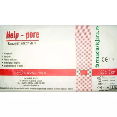 ROVAL MED PANSAMENT ADEZIV 20X10CM, [],axafarm.ro